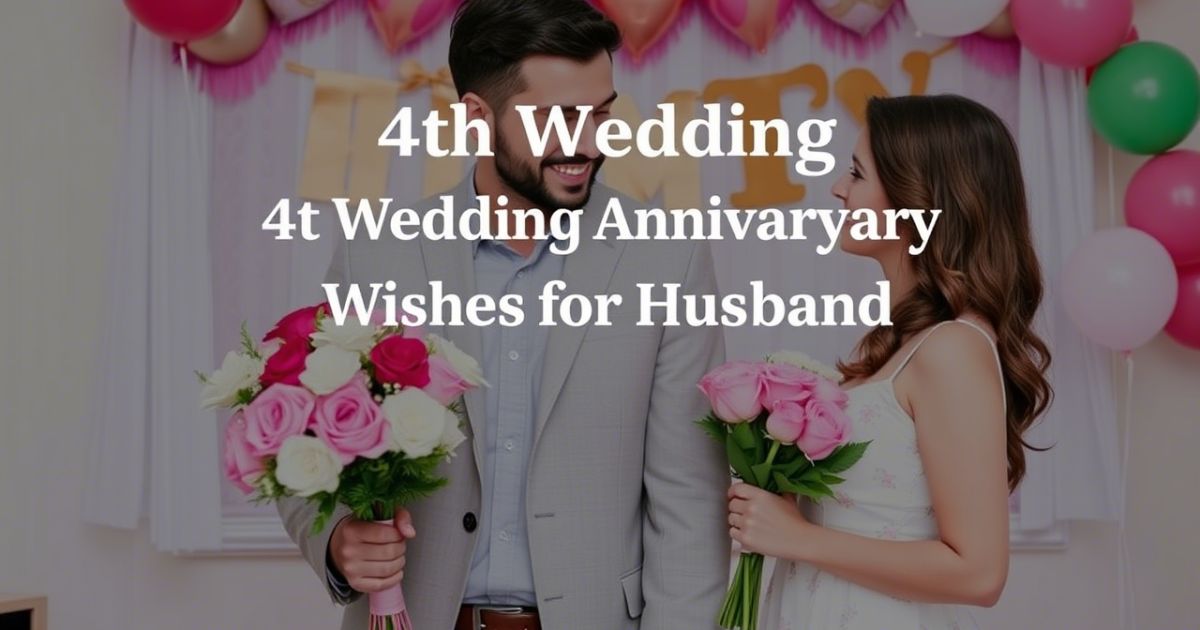 4th Wedding Anniversary Wishes for Husband