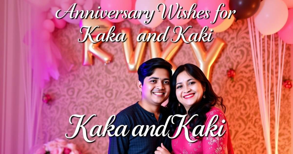 Anniversary Wishes for Kaka and Kaki