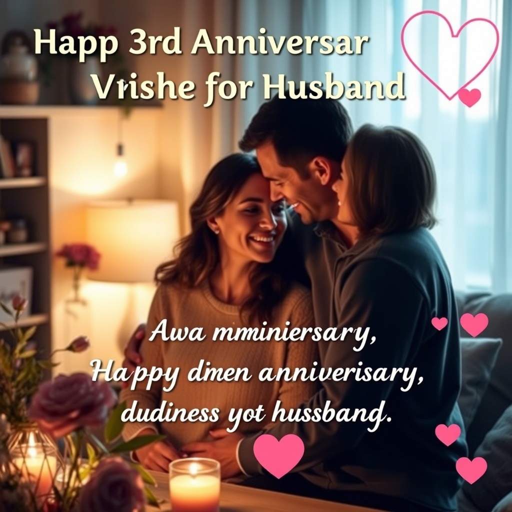 Emotional 3rd Anniversary Wishes for Husband