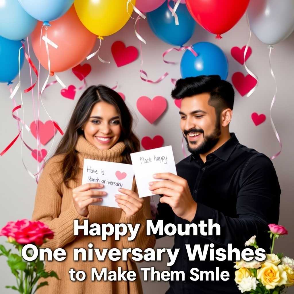 Funny Happy One Month Anniversary Wishes to Make Them Smile