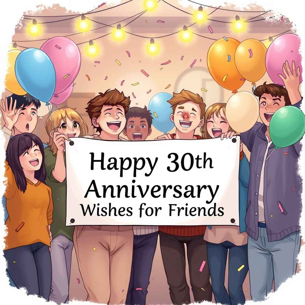 Happy 30th Anniversary Wishes for Friends