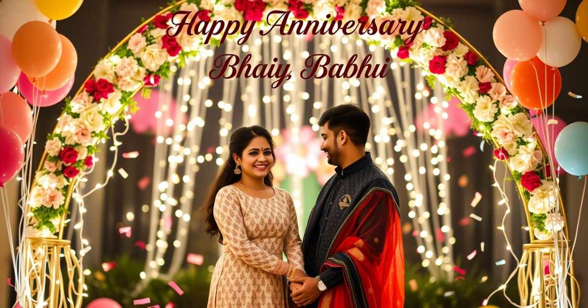 Happy Anniversary Bhaiya Bhabhi Wishes in English