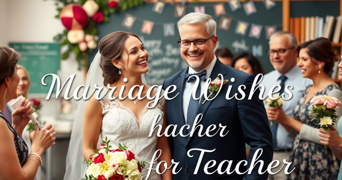 Marriage Wishes for Teacher