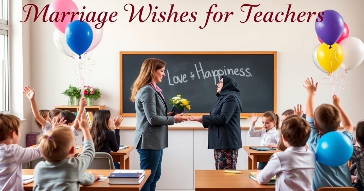 Short Marriage Wishes for Teacher