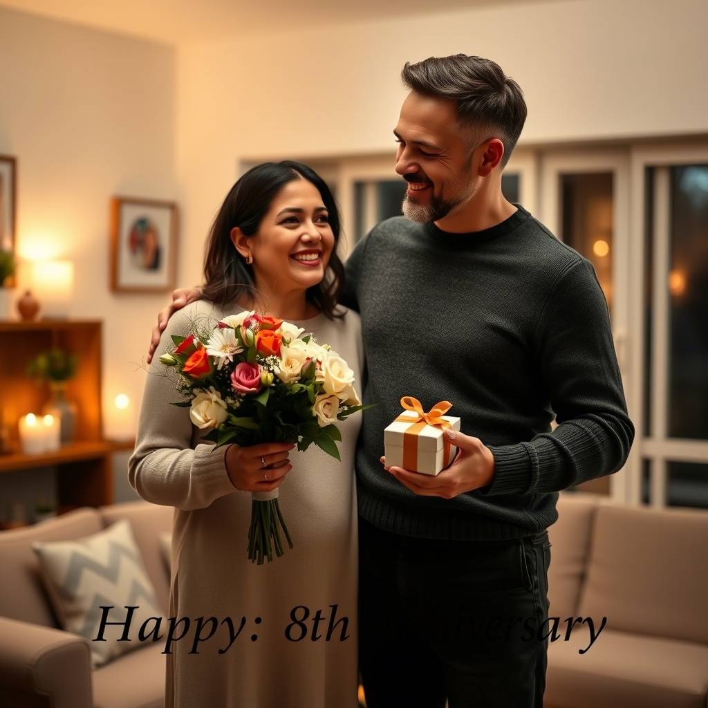 Short and Sweet 8th Anniversary Wishes for Husband