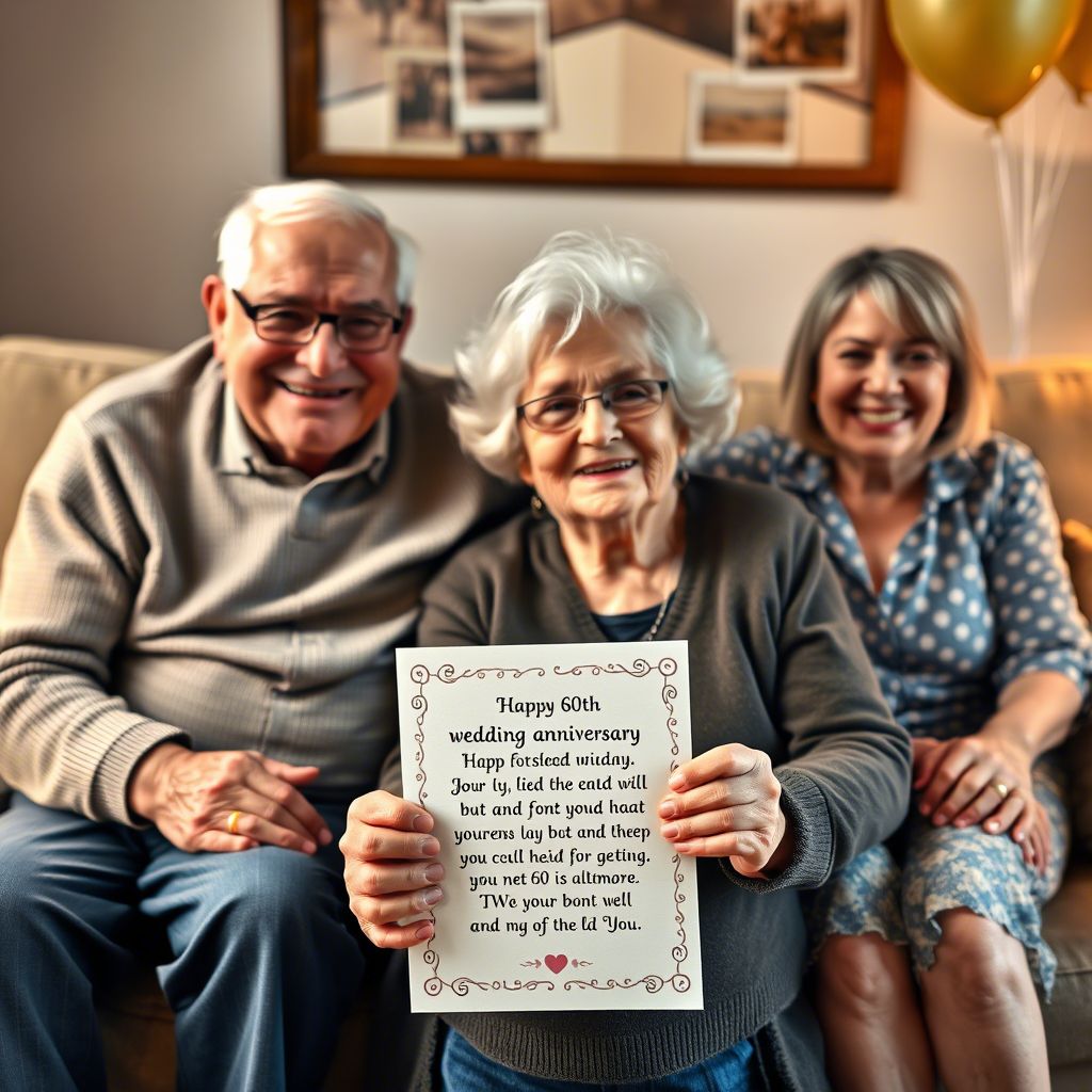 60th Wedding Anniversary Messages for Parents from Son