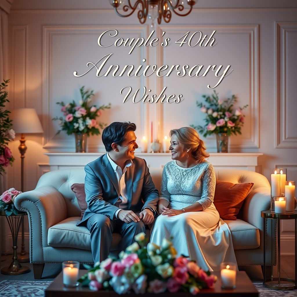 Couple's 40th Anniversary Wishes