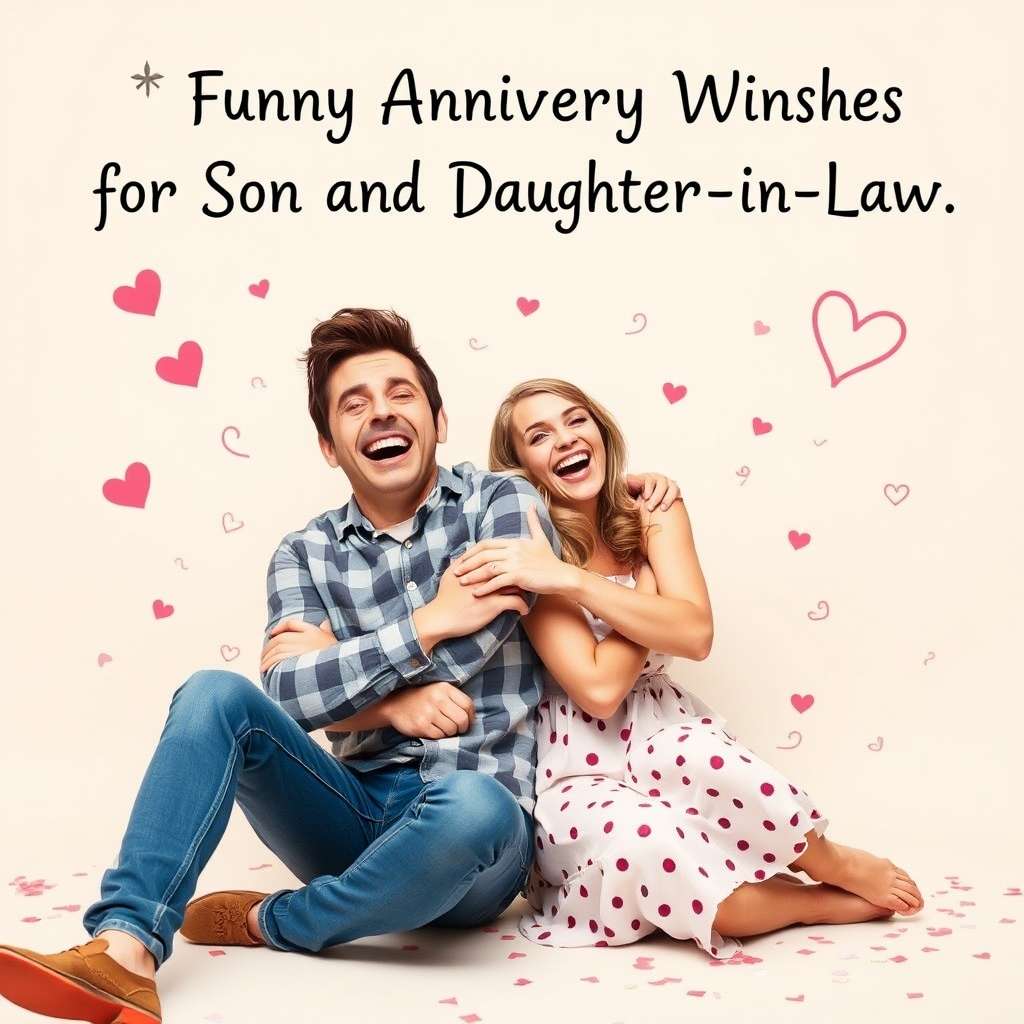 Funny Anniversary Wishes for Son and Daughter-in-Law