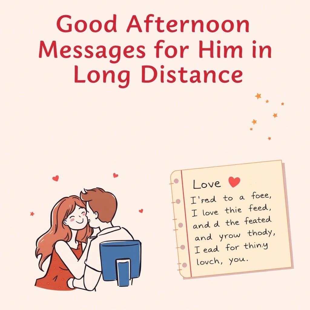Good Afternoon Messages for Him in Long Distance