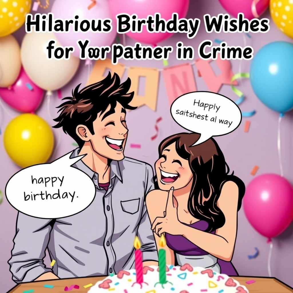 Hilarious Birthday Wishes for Your Lifelong Partner in Crime