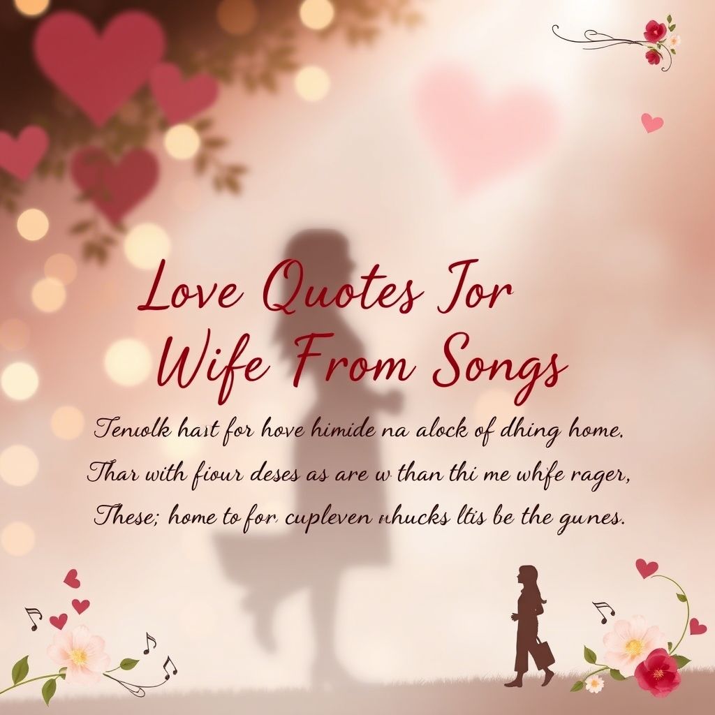 Love Quotes For Wife From Songs