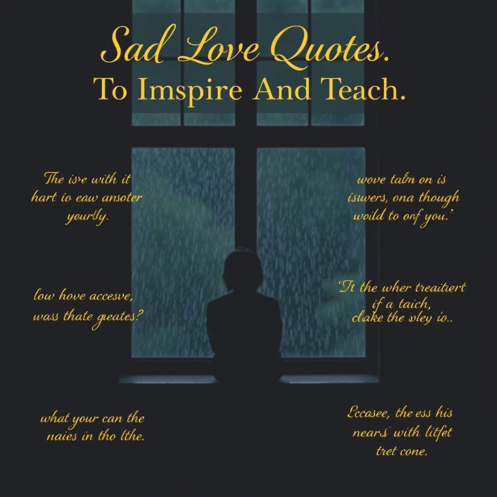 Sad Love Quotes To Inspire And Teach