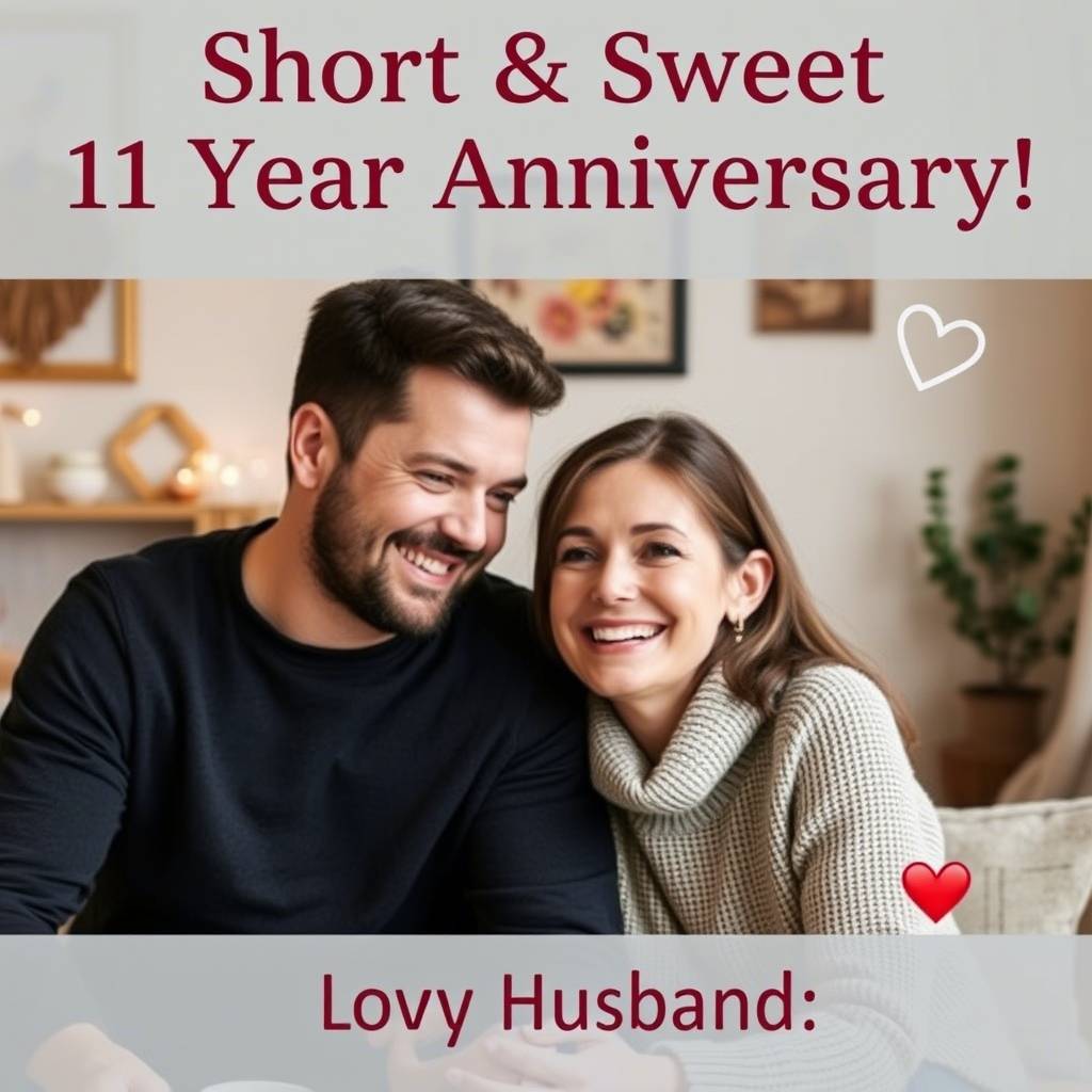 Short & Sweet 11 Year Anniversary Quotes for Husband