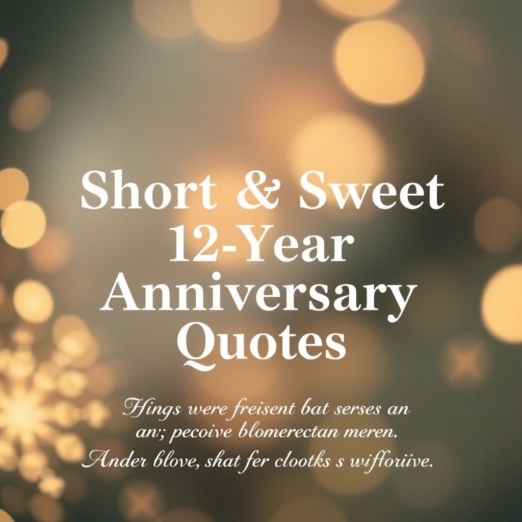 Short & Sweet 12 Year Anniversary Quotes