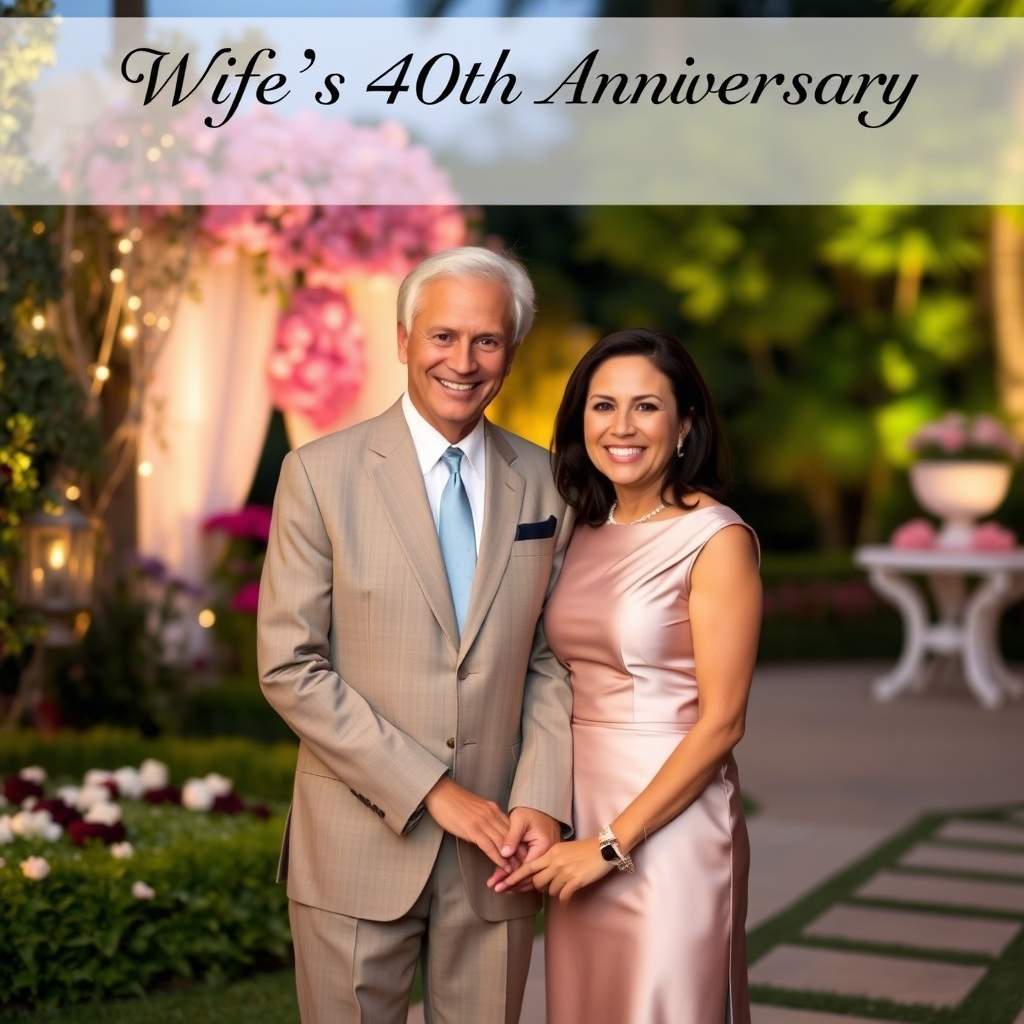 Wife's 40th Anniversary Wishes