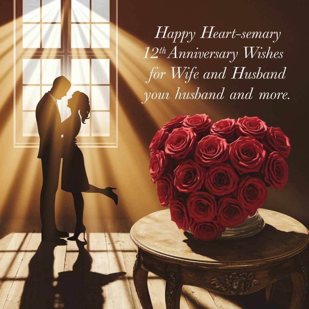 12th Anniversary Wishes for Wife
