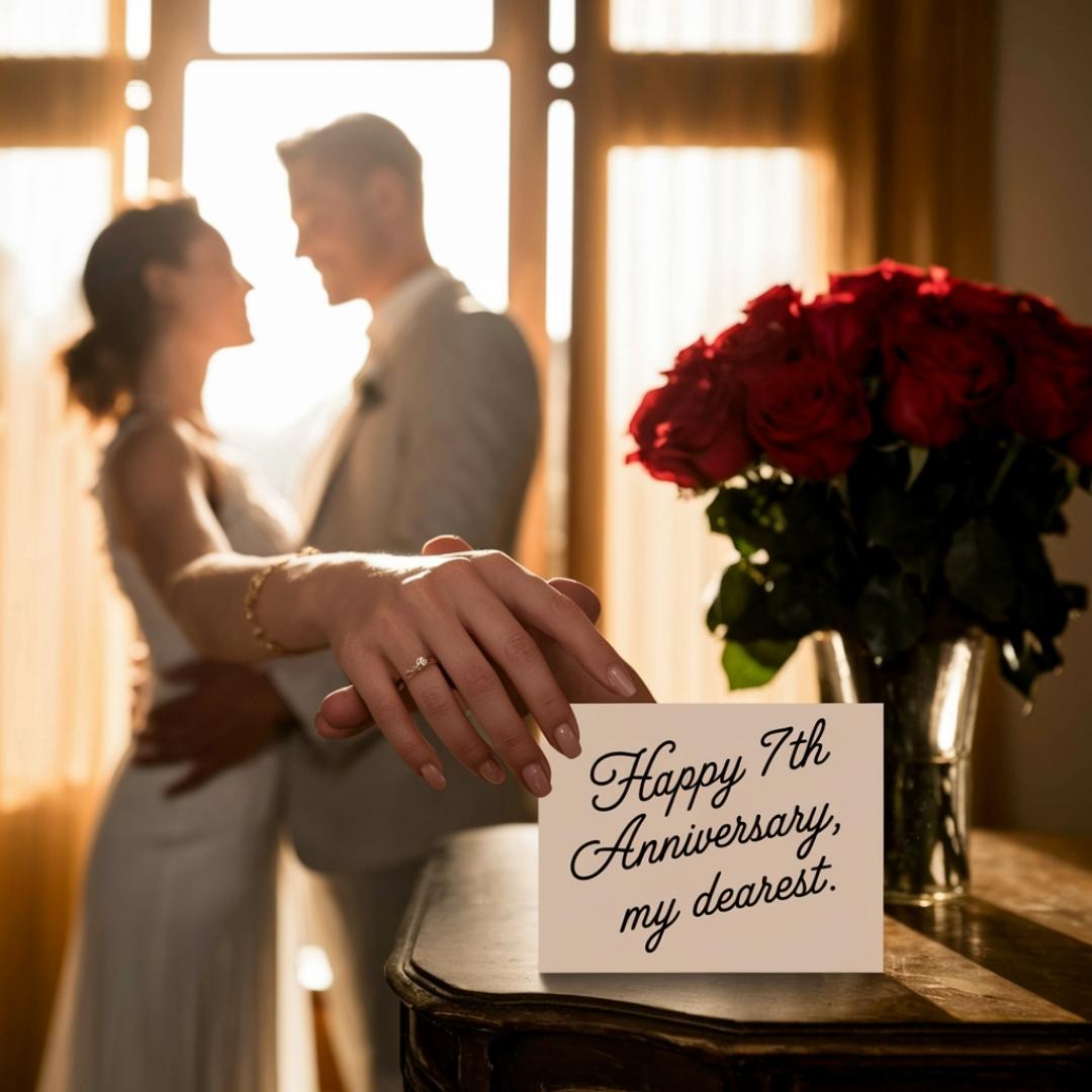 7th Wedding Anniversary Wishes for Wife to Show Love