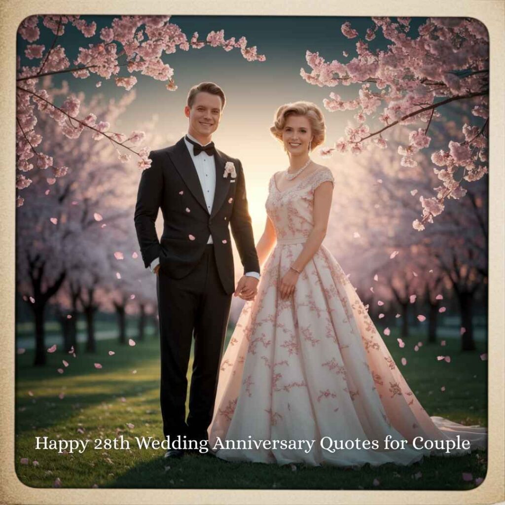 Happy 28th Wedding Anniversary Quotes for Couple